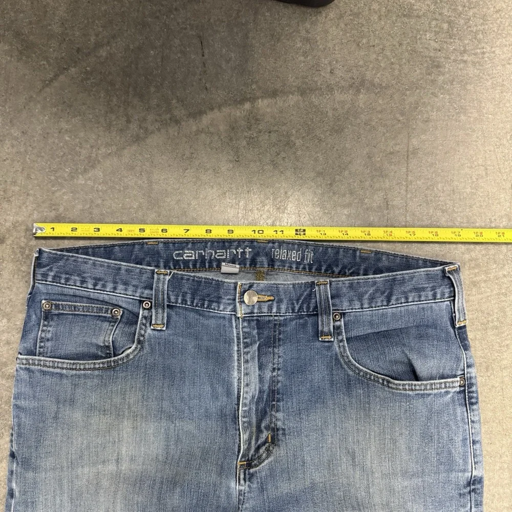 Carhartt 102804-964 Rugged Flex Jeans Mens 36x32 Relaxed Straight Coldwater Blue